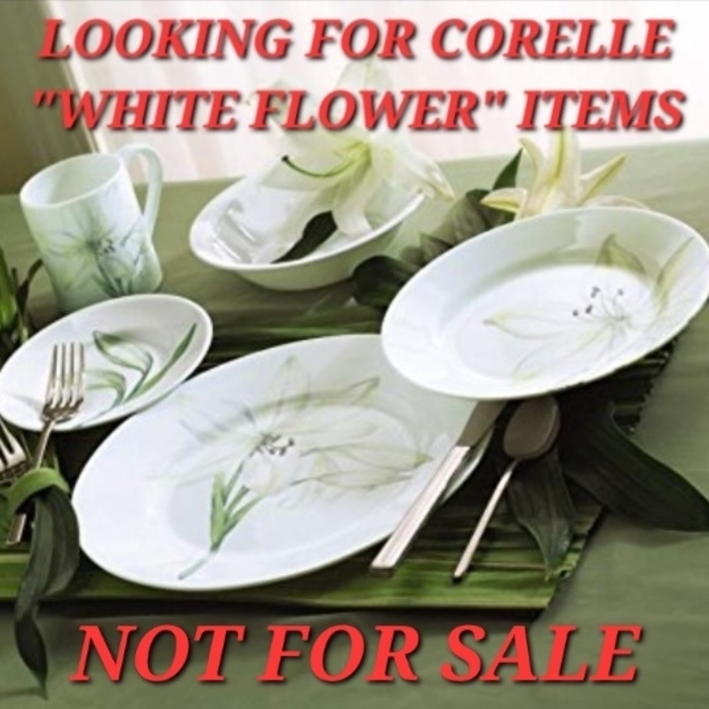 ISO Corelle White Flower items